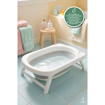 Evonita Katlanabilir Ayaklı Bebek Küveti 76x48x25 Cm Portatif Katlanır Bebek Banyo Küveti Hijyenik Konfor