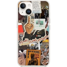 Apple Uyumlu iPhone 14 Plus- 15 Plus Filistin Özgürlük Baskılı Silikon Kılıf Renkli