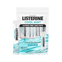 Listerine Cool Mint Alkolsüz Ağız Çalkalama Suyu Tek Kullanımlık 15 Adet