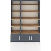 Arges Dolap 10 Raflı 3 Kapaklı 132x30x195 Antrasit-antrasit/çam Antrasit
