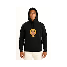 Bahriyeli Collection Kapüşonlu Lord Krishna Göğüs Baskılı Unisex Sweatshirt Siyah Bahriyeli Collection Kapüşonlu Lord Krishna Göğüs Baskılı Unisex Sweatshirt Siyah