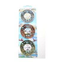 İstanbul Temalı Metal Magnet 3 Lü Set Model 2