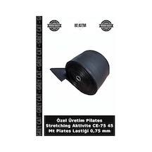 Özel Üretim Pilates Stretching Aktivite Ce-75 45 Mt Plates Lastiği 0,75 Mm Siyah