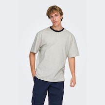 Only & Sons Fred Life Erkek Tişört 22036384-gdn Kahverengi