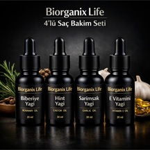 Life 4 Lü Saç Bakım Seti Biberiye + Hint + Sarımsak + E Vitamini Güçlü & Dolgun Görün
