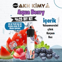 Aquaberry Yoğun Dıy Kit Yabanmersini Çilek Karpuz Buz Gıda Aroması %25 Oranda Aroma İçerir Hazır Değildir 60 Ml