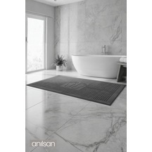 Zivra Antrasit Ayak Havlusu - 70x130cm, 790gr, %100 Pamuk, Spa Ve Otel Banyo Paspası, Günlük Kullanıma Antrasit
