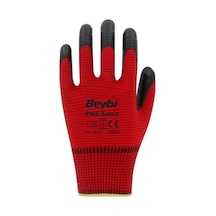 Beybi Pn5 Zebra Polyester Örme Nitril Eldiven 12 Çift