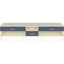 Arges Tv Ünitesi Tek Raflı 3 Çekmeceli 220x30x51 Aytaşı-aytaşı/antrasit Aytası/antrasıt - Aytası