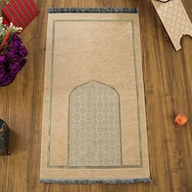 Selçuklu Desenli Lüks Şönil Seccade Vizon 66 X 120 Cm 520 Gr Çok Renkli