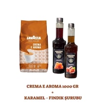 Lavazza Crema E Aroma 1000g + Grande Terra Karamel & Fındık Şurubu Seti 2x750 Ml Diğer