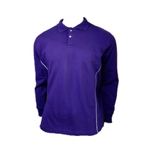 Sweatshirt 2 İplik Biyeli Mor Polo Yaka Uzun Kol