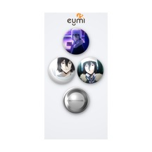 Bungou Stray Dogs Animesi Dostoyevski Anime 3'lü Metal Rozet Seti 58mm İğneli Buton Çanta Yaka Rozeti Çok Renkli