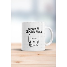 Kurşun At Görüldü Atma Kupa Bardak Beyaz