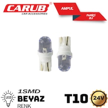 Carub 24volt Dipsiz T10 Led Ampul 1smd Beyaz
