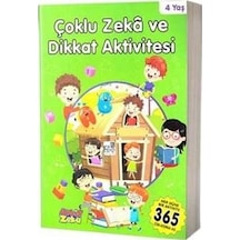 Çoklu Zeka ve Dikkat Aktivitesi 4 Yaş - Yeşil Kitap- Aktif Zeka Yayınları
