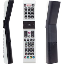 Profilo Rca49130 - Vestel Uyumlu Smart Sanyo - Jvc Netflix Tuşlu Beyaz Yazısız Lcd Led Tv Kumanda