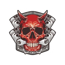 Kuru Kafa Kurukafa Araba Motorsiklet Sticker 19cm