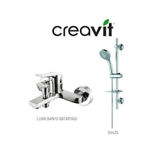 Creavit Luna Banyo Bataryası Ln 2500 Ve Sürgülü El Duş Seti Sh425 Krom