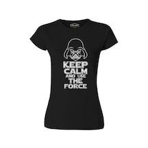 Star Wars - Use The Force Siyah Kadın Tshirt 001