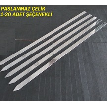 Paslanmaz Krom Çelik Kıyma Kebap Şişi Adana-Urfa-Antep Şiş 10 Adet-Şiş Kabı Dahil