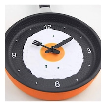 Mobgift Tava Konseptli Duvar Saati Turuncu