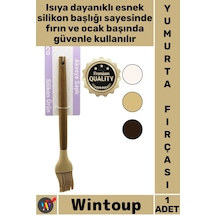 Fırça Isıya Dayanıklı Mutfak 27 Cm Ahşap Akasya Saplı Yağ Fırçası Renkli Silikon Yumurta Fırçası