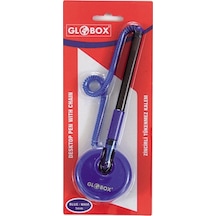 Globox Tükenmez Kalem Zincirli Mavi 1032