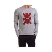Iron Maiden X Metal Rock Muzik Baskılı Gri Erkek Sweatshirt