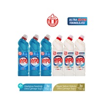 Ultra Çamaşır Suyu 3 Okaliptus Ve 3 Beyaz Sabun 750 Gr X 6 Adet 6'lı Set