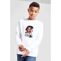 Tshirthane Mathilda & Leon Sevginin Gücü The Baskılı Unisex Çocuk Beyaz Swe Beyaz