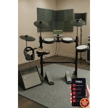 Midex Ddx-110bt-70amp 70w Amfili Profesyonel Dijital Davul Elektronik Bateri Seti Kulaklık Hediye