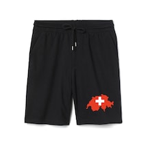 Euro 24 Switzerland Erkek Siyah Şort Siyah