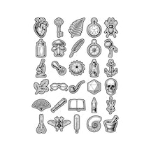 30 Adet Vintage Siyah Beyaz Gravür Eskiz Sticker Seti - Laptop Scrapbook Ajanda İçin