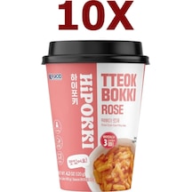 Hipokki Rose Soslu Kore Tteokbokki Pirinç Keki 120gr 10'lu Set