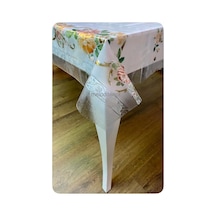 Tr Meiwa Parlak Yanardöner Yaldızlı Lüks Desenli Şeffaf Pvc Muşamba Masa Örtüsü Koruyucu Turuncu 100 X 140 Diğer
