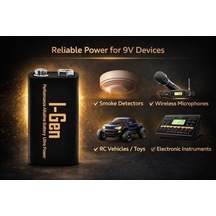 I-gen Batteries 6lr61 Ultra Alkalin 9 Volt Pil 9v Kare Pil 1, 9 Volt Tekli