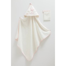 Pembe Ayıcık Desenli Bebek Banyo Havlusu -1182 Standart