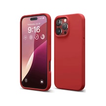 Newface Apple iPhone Uyumlu 16 Pro Max Kılıf First Silikon - Kırmızı