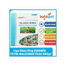 Liya Glass Ring Seramik Akvaryum Filtre Malzemesi Fileli 500 G