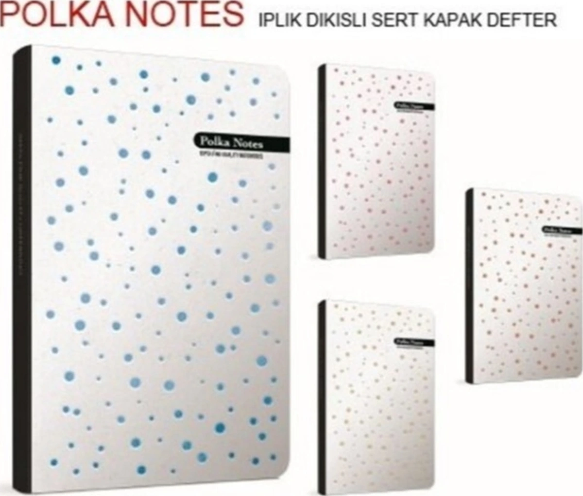 Polka Ip Dikişli Sert Kapak 9x14 120 Yp Çizgisiz 5565 Karışık