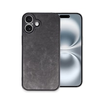 Newface - 143 - İphone 16 Plus Kılıf Aras Deri Kapak - Edntrend - - Siyah Sıyah