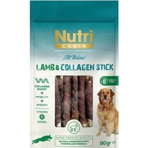 Nutri Canin Collagen Stick Kuzu Eti Sargılı Kemik Köpek Ödülü 80 Gr