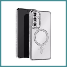 Trendexa Samsung Galaxy A25 5g Uyumlu Joke Simli Magneticsafe Kılıf - Gümüş Mac