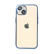 Apple İphone 14 Kılıf Razer Lensli Silikon - Açık Mavi 0.2M-Çok Renkli