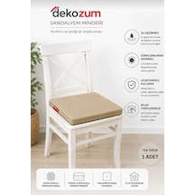 Comfort Plus Sandalye Koltuk Minderi 40x40 Bağcıklı Fermuarlı Yıkanabilir Balkon Bahçe Minderi 1 Adet Krem 1 Li
