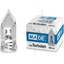 Made Çelik Turbolet Dübel En 11 Mm Boy 28 Mm 1 Paket 100 Adet