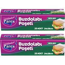20'li Buzdolabı Poşeti Orta Boy 24 X 38 Cm İkili Paket
