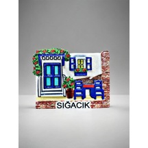 Sığacık Temalı Polyester Magnet 6,5 Cm X 5,5 Cm.