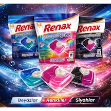 Renax Çamaşır Kapsülü 30 Yıkama Beyazlar-renkliler-siyahlar 3 Lü Paket